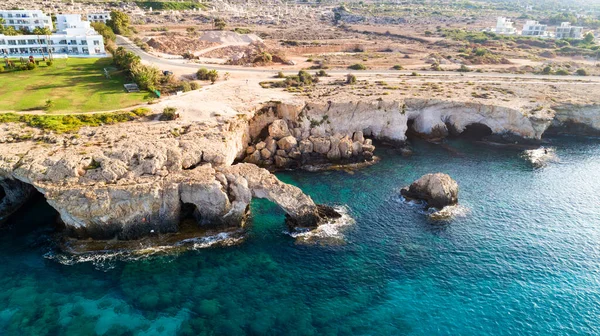 Vista Aérea Costa Ponte Amor Marco Parque Esculturas Internacional Cavernas — Fotografia de Stock