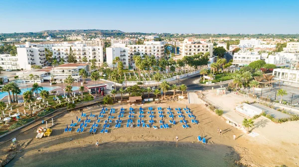 Vista Aérea Playa Pernera Protaras Paralimni Famagusta Chipre Famosa Atracción —  Fotos de Stock