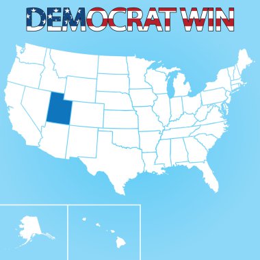 ABD seçim illüstrasyon Utah için