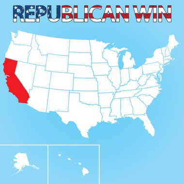 ABD seçim illüstrasyon California için