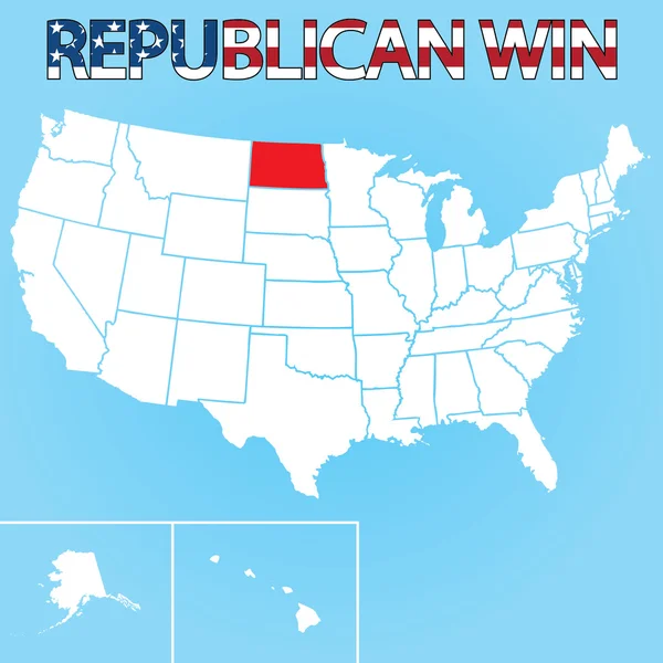 Vereinigte Staaten Wahl Illustration für Nord Dakota — Stockfoto