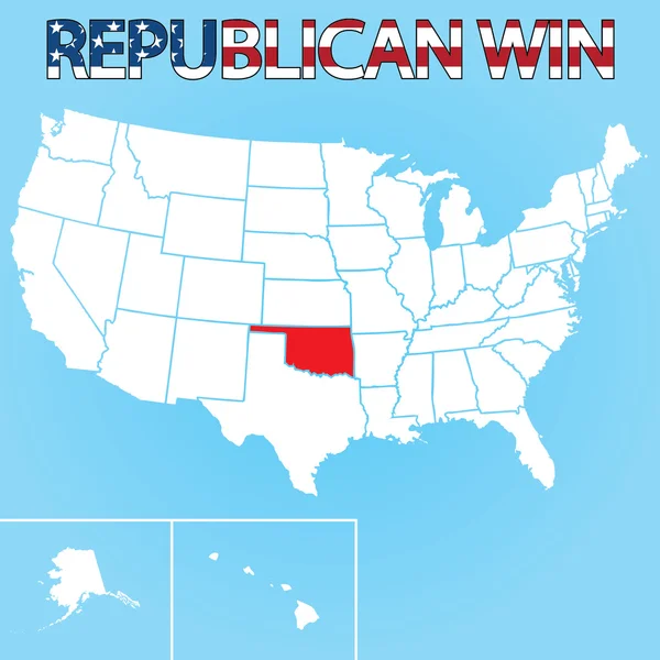 Vereinigte Staaten Wahl Illustration für Oklahoma — Stockfoto
