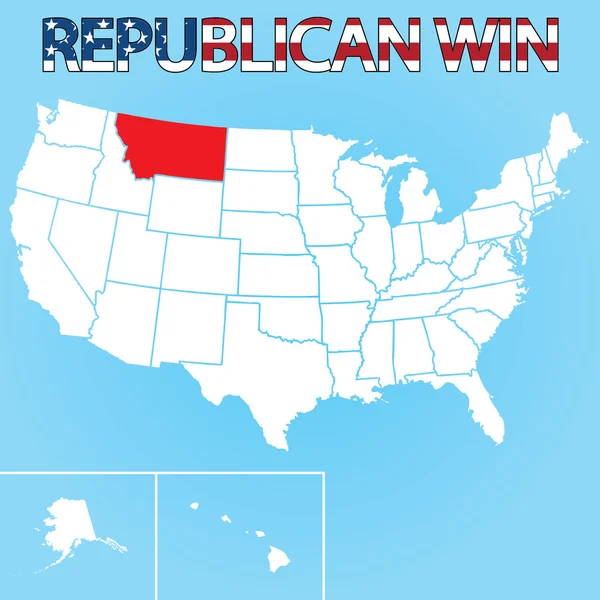 Vereinigte Staaten Wahl Illustration für Montana — Stockfoto