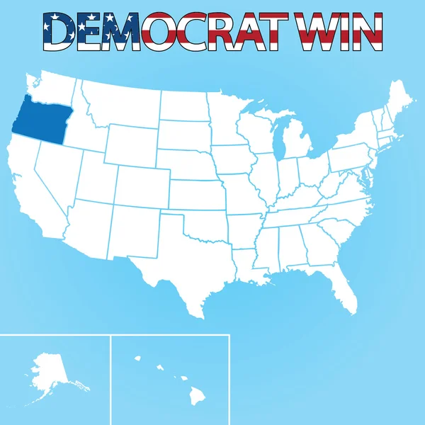 Ilustração Eleitoral dos Estados Unidos para Oregon — Fotografia de Stock