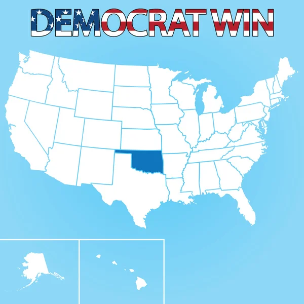 Ilustração eleitoral dos Estados Unidos para Oklahoma — Fotografia de Stock
