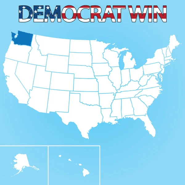 Ilustração Eleitoral dos Estados Unidos para Washington — Fotografia de Stock