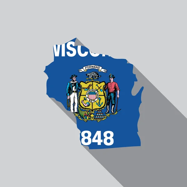 United States Illustration of Wisconsin — Stock Photo, Image