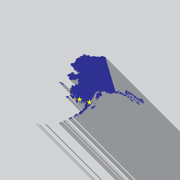 Vereinigte staaten illustration von alaska — Stockfoto
