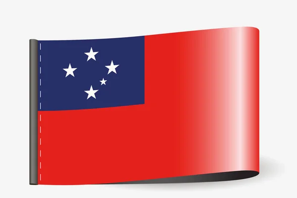 Flagga Illustration på en textil etikett för landet av Western — Stockfoto