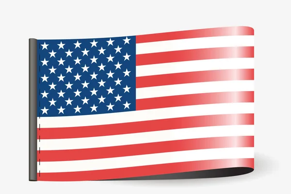 Abbildung einer Flagge auf einem Textillabel für das vereinigte Land — Stockfoto