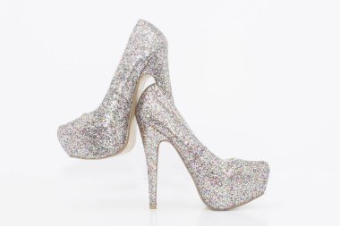 Yüksek topuklu beyaz arka plan üzerinde izole