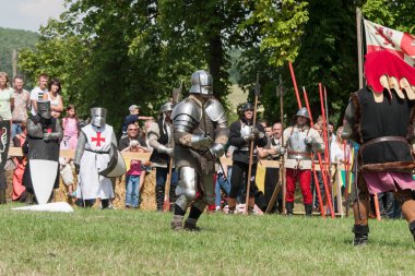 Wenau, Almanya, 01 Ağustos 2010 - turnuva bir ortaçağ gösteri
