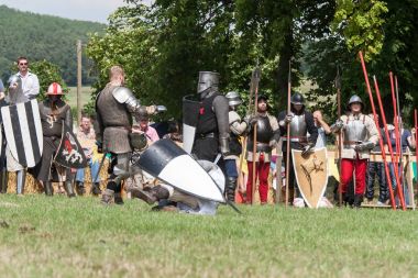 Wenau, Almanya, 01 Ağustos 2010 - turnuva bir ortaçağ gösteri