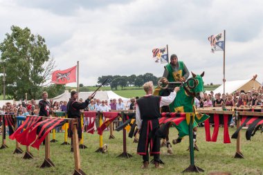 Wenau, Almanya, 01 Ağustos 2010 - turnuva bir ortaçağ gösteri