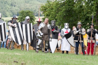 Wenau, Almanya, 01 Ağustos 2010 - turnuva bir ortaçağ gösteri