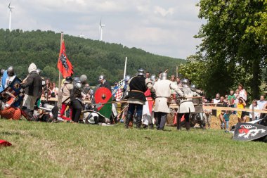 Wenau, Almanya, 01 Ağustos 2010 - turnuva bir ortaçağ gösteri