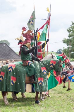 Wenau, Almanya, 01 Ağustos 2010 - turnuva bir ortaçağ gösteri