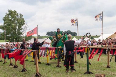 Wenau, Almanya, 01 Ağustos 2010 - turnuva bir ortaçağ gösteri