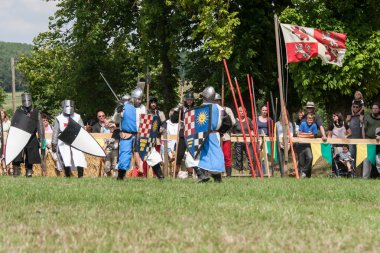 Wenau, Almanya, 01 Ağustos 2010 - turnuva bir ortaçağ gösteri