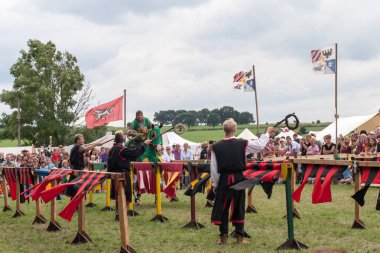 Wenau, Almanya, 01 Ağustos 2010 - turnuva bir ortaçağ gösteri