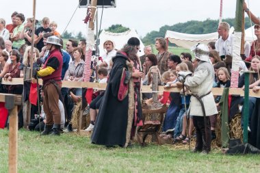 Wenau, Almanya, 01 Ağustos 2010 - turnuva bir ortaçağ gösteri