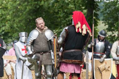 Wenau, Almanya, 01 Ağustos 2010 - turnuva bir ortaçağ gösteri