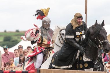 Wenau, Almanya, 01 Ağustos 2010 - turnuva bir ortaçağ gösteri