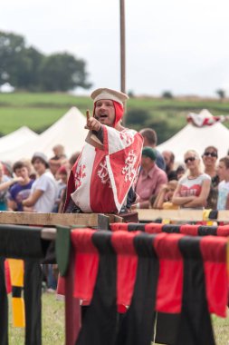 Wenau, Almanya, 01 Ağustos 2010 - turnuva bir ortaçağ gösteri