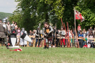 Wenau, Almanya, 01 Ağustos 2010 - turnuva bir ortaçağ gösteri