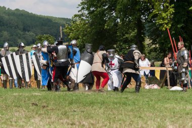 Wenau, Almanya, 01 Ağustos 2010 - turnuva bir ortaçağ gösteri