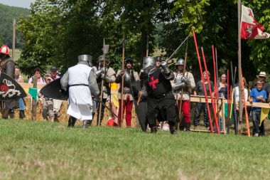 Wenau, Almanya, 01 Ağustos 2010 - turnuva bir ortaçağ gösteri