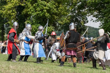 Wenau, Almanya, 01 Ağustos 2010 - turnuva bir ortaçağ gösteri