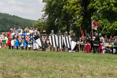 Wenau, Almanya, 01 Ağustos 2010 - turnuva bir ortaçağ gösteri