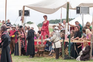 Wenau, Almanya, 01 Ağustos 2010 - turnuva bir ortaçağ gösteri