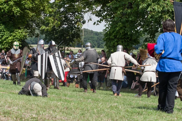 Wenau, Almanya, 01 Ağustos 2010 - turnuva bir ortaçağ gösteri