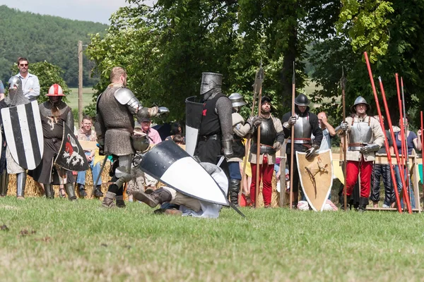 Wenau, Almanya, 01 Ağustos 2010 - turnuva bir ortaçağ gösteri