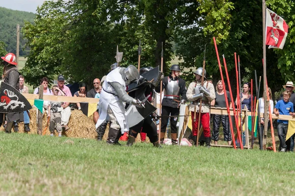 Wenau, Almanya, 01 Ağustos 2010 - turnuva bir ortaçağ gösteri