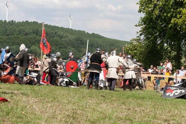 Wenau, Almanya, 01 Ağustos 2010 - turnuva bir ortaçağ gösteri