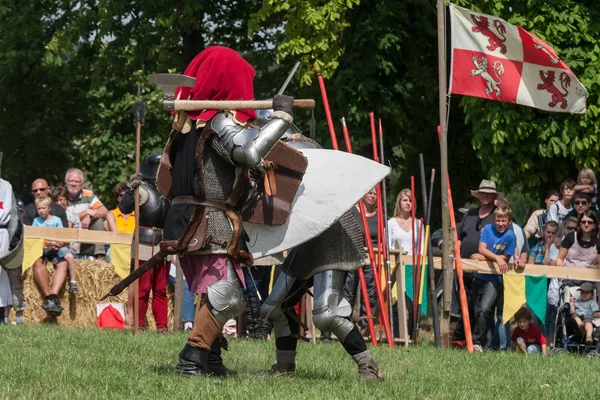 Wenau, Almanya, 01 Ağustos 2010 - turnuva bir ortaçağ gösteri
