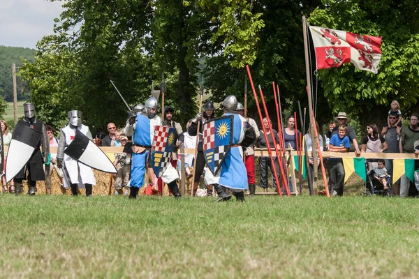 Wenau, Almanya, 01 Ağustos 2010 - turnuva bir ortaçağ gösteri