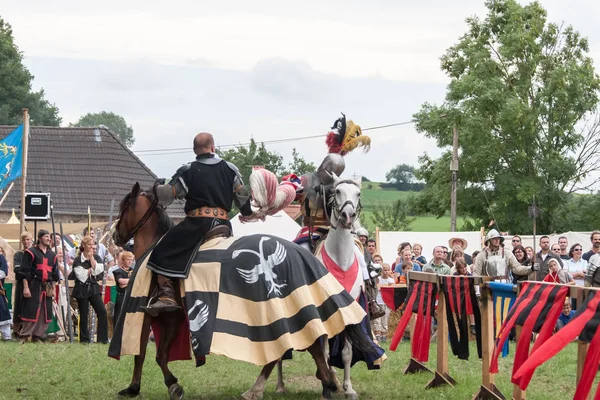 Wenau, Almanya, 01 Ağustos 2010 - turnuva bir ortaçağ gösteri