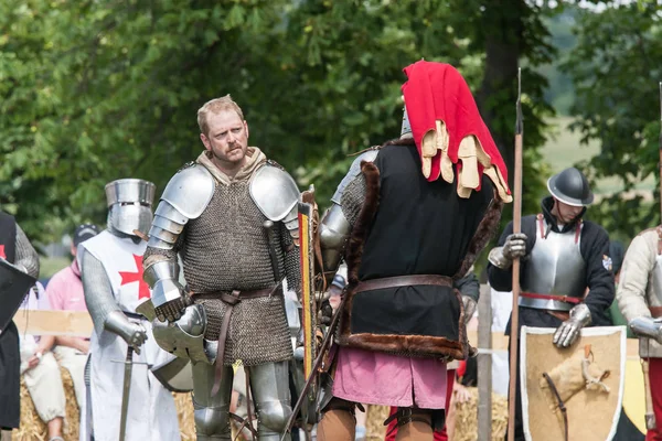 Wenau, Almanya, 01 Ağustos 2010 - turnuva bir ortaçağ gösteri