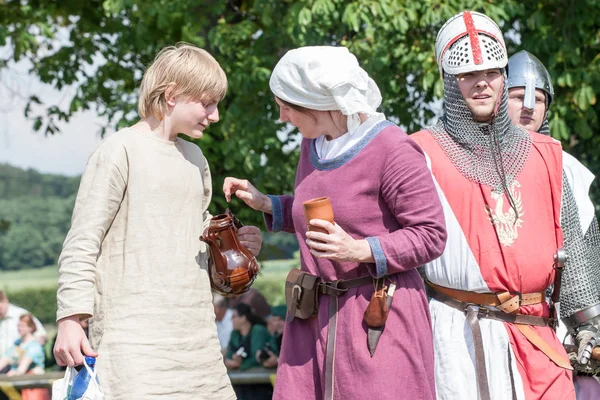 Wenau, Almanya, 01 Ağustos 2010 - turnuva bir ortaçağ gösteri