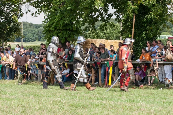 Wenau, Almanya, 01 Ağustos 2010 - turnuva bir ortaçağ gösteri