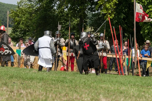 Wenau, Almanya, 01 Ağustos 2010 - turnuva bir ortaçağ gösteri