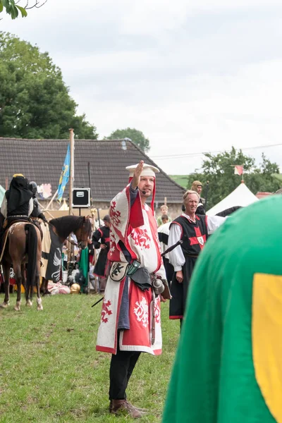 Wenau, Almanya, 01 Ağustos 2010 - turnuva bir ortaçağ gösteri