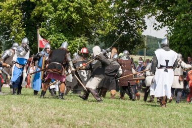 Wenau, Almanya, 01 Ağustos 2010 - turnuva bir ortaçağ gösteri