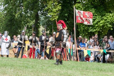 Wenau, Almanya, 01 Ağustos 2010 - turnuva bir ortaçağ gösteri