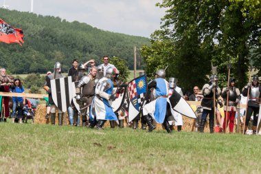 Wenau, Almanya, 01 Ağustos 2010 - turnuva bir ortaçağ gösteri