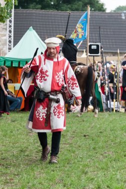 Wenau, Almanya, 01 Ağustos 2010 - turnuva bir ortaçağ gösteri